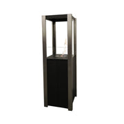 Camino a Bioetanolo da Pavimento 38x38x121 cm 1500W 1,5L Nevada Nero