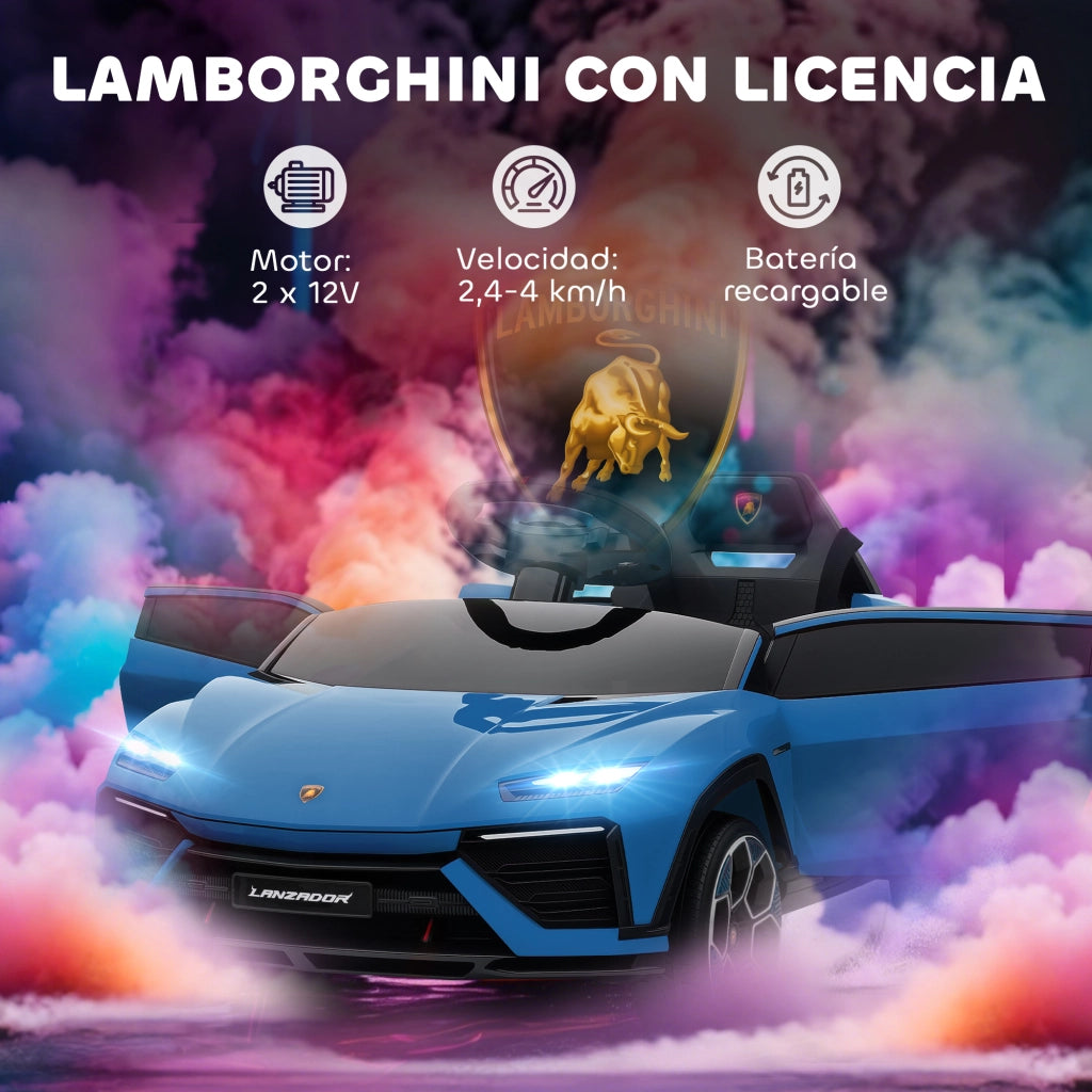 Auto elettrica per bambini ¨C zephmum ¨C Blu, 12V, telecomando
