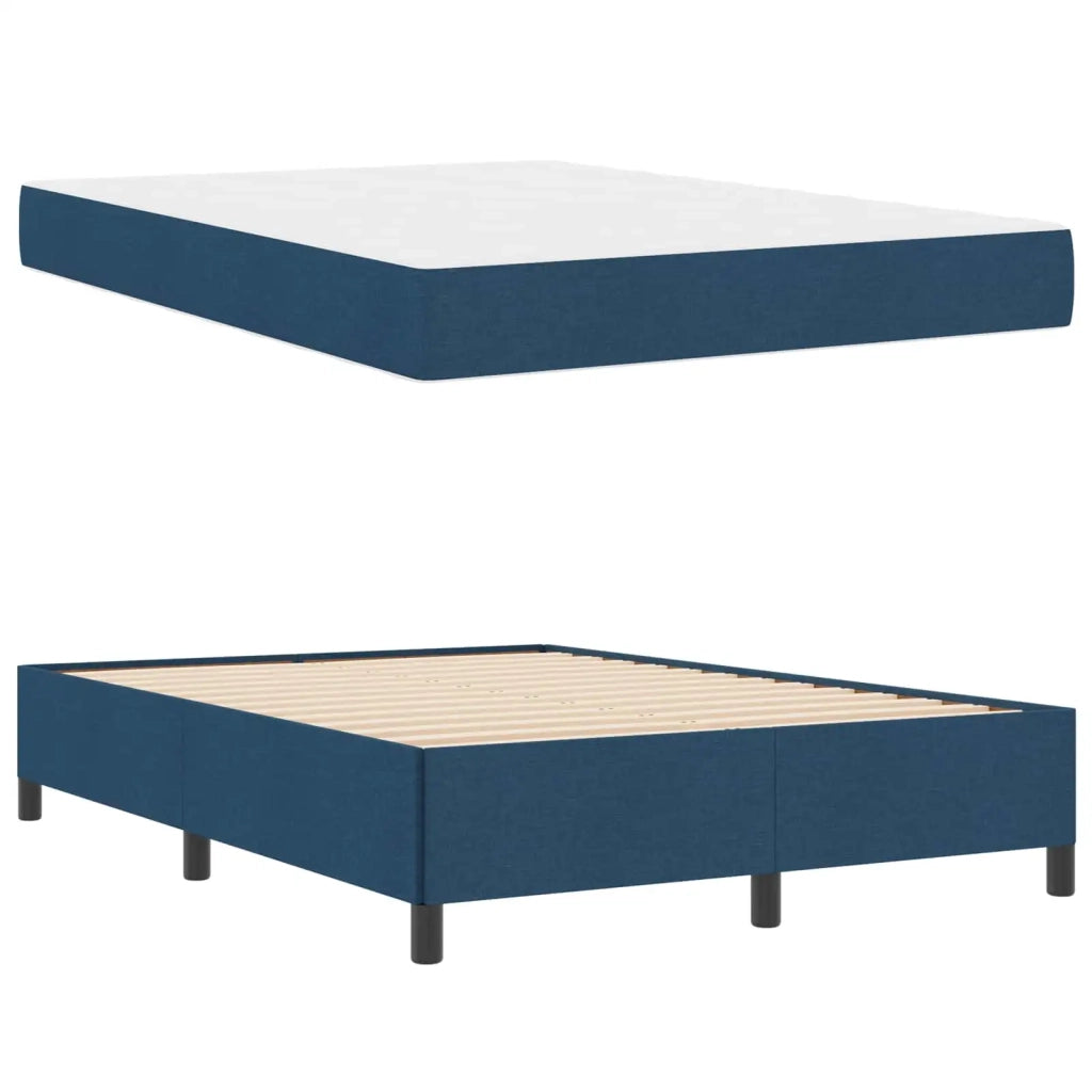 Letto a molle Blu 160 x 200 cm Tessuto 3398877