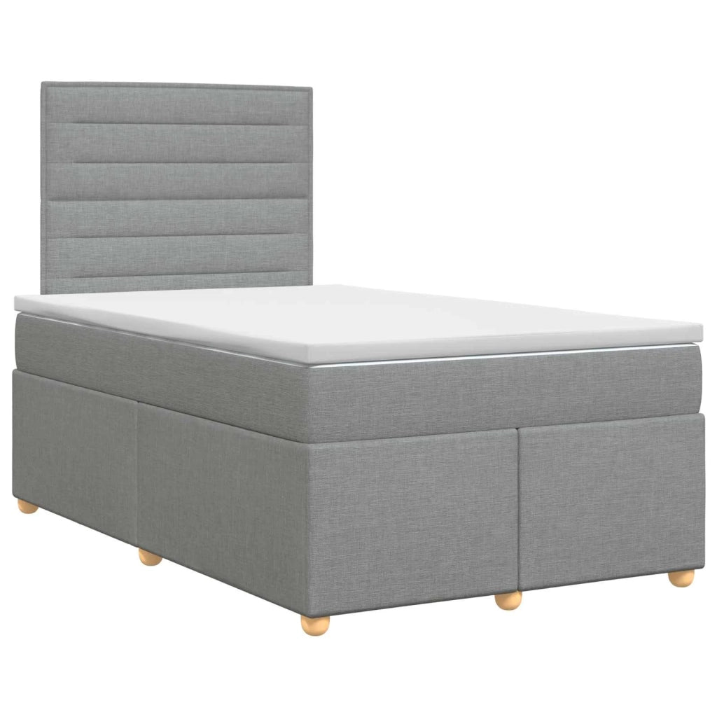 Letto box spring con materasso Grigio Chiaro 120 x 200 cm 3453851