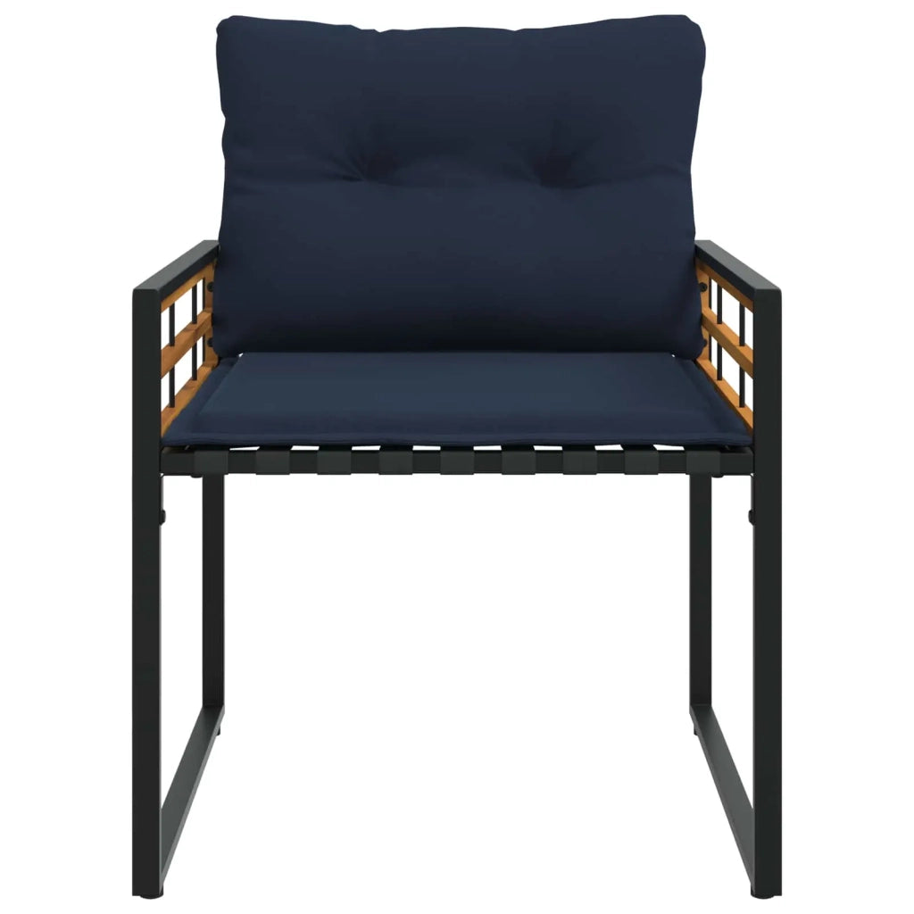 Set di Mobili da Esterno con cuscino 4 pz | Set Salotto da Giardino Navy