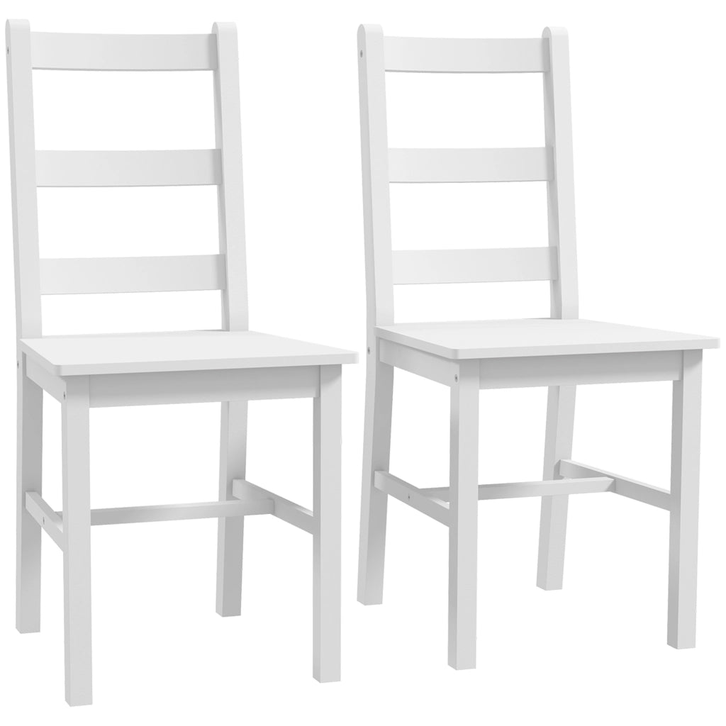Sedia da Pranzo in Legno Massello ¨C Minimal ¨C Bianco