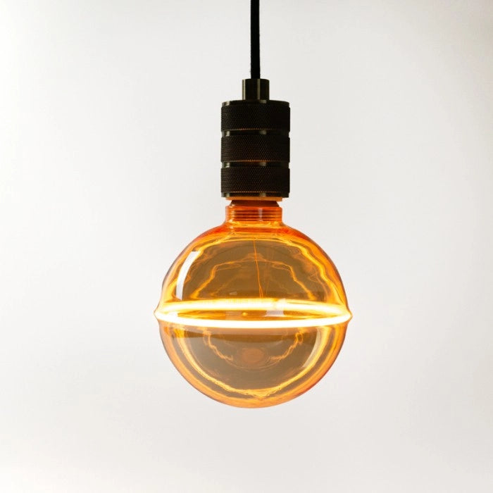 Lampadina LED dimmerabile sfera G130 E27 4W 1800K ambra