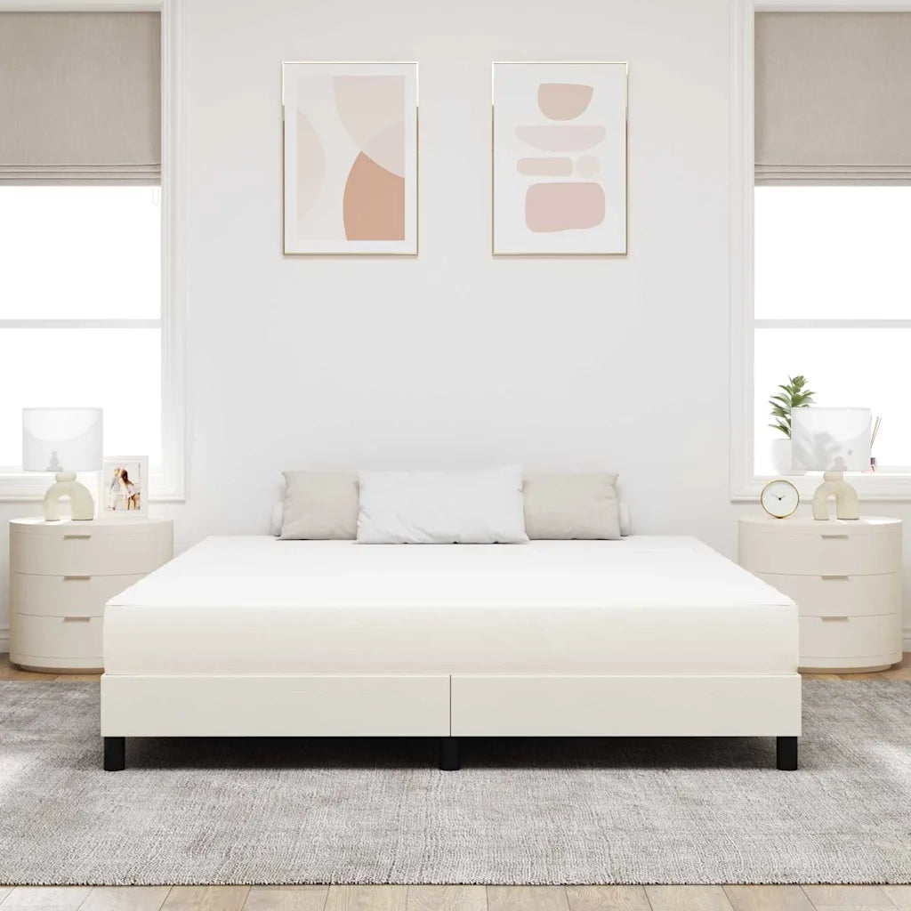 Materasso-Materasso per letto Crema 180 x 200 cm Tessuto