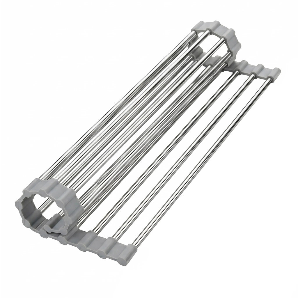Scolapiatti Arrotolabile Per Lavello Rea P12298a Grey