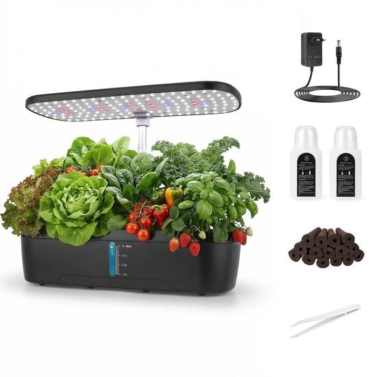 Sistema di coltivazione idroponica con 52 capsule per piante - Box di crescita - Serbatoio acqua 2,5 litri - Ingresso facile - Oasi verde - Coltivazione scientifica - Cassetta di crescita