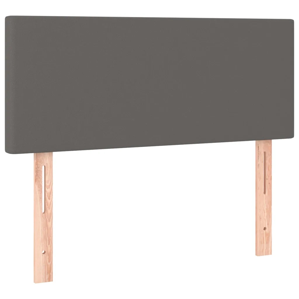 Giroletto Molle con Materasso e LED Grigio 90x190cm Similpelle