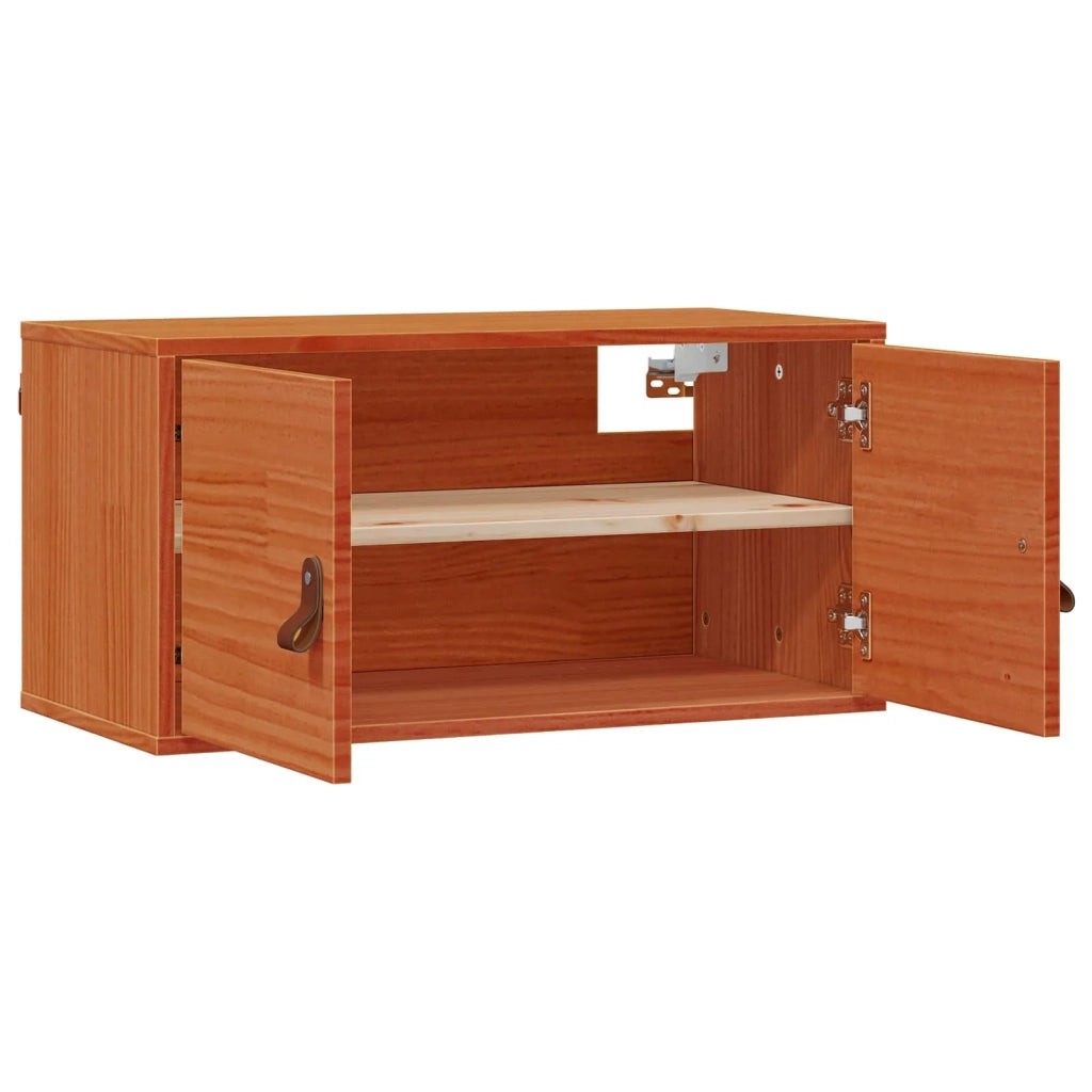 Armadietto a muro Marrone cerato 80 x 30 x 30 cm Pino massello 869948