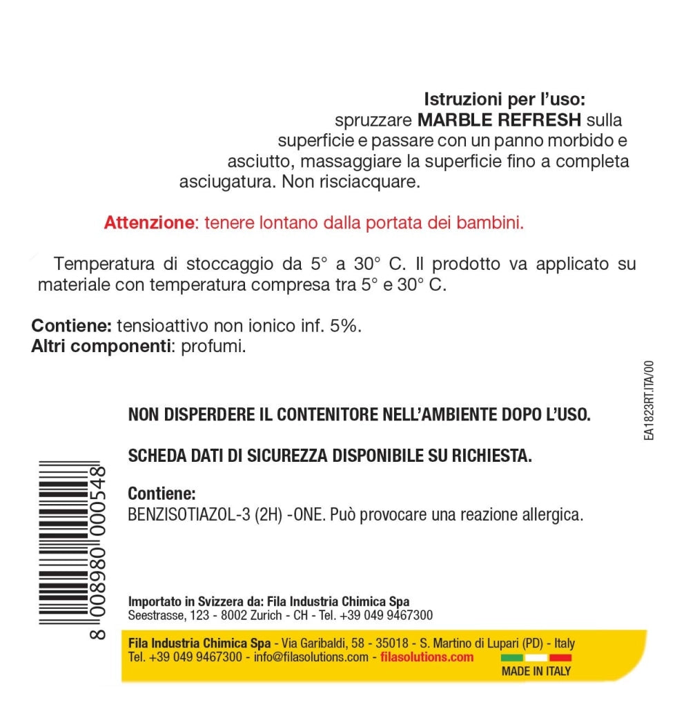 Detergente per marmo Marble Refresh Marmo 750ml