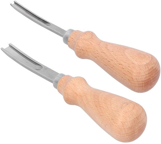 Mes per Skiving - Manicotto Ergonomico - Lame Acuta - Piegatura con Cuoio - Resistente - Ideale per Diametri Medi - Applicatore di Raggi