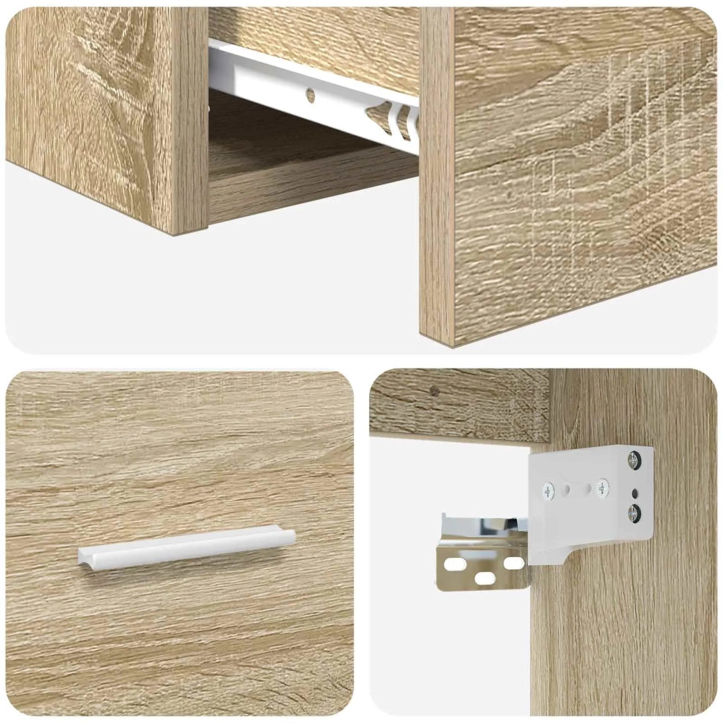 Mobile Lavabo da Parete Rovere Sonoma 49,5 x 41 x 63 cm 890272
