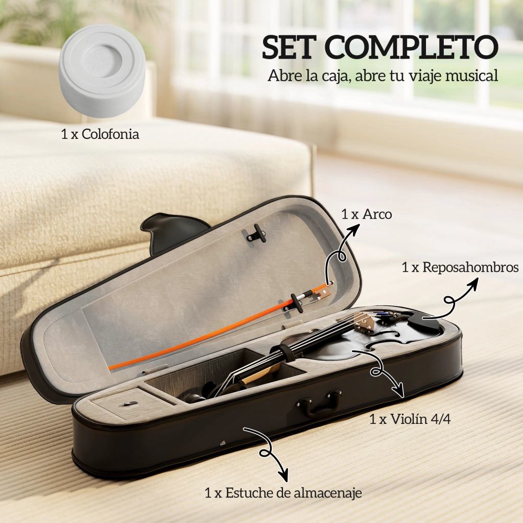 Violino 4/4 ¨C Minimal ¨C Nero con Custodia