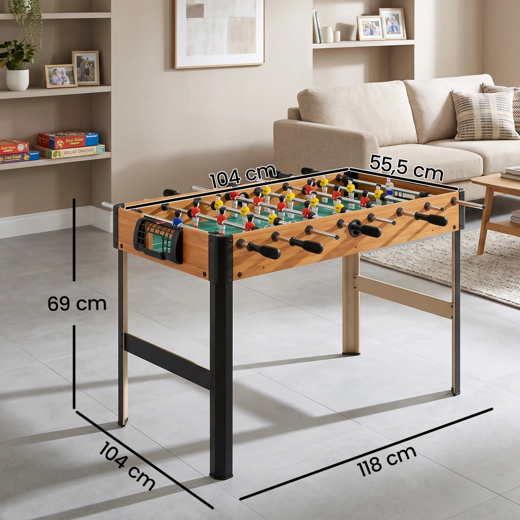 Tavolo da calcio per bambini ¨C Minimal ¨C 118x104x69 cm nero