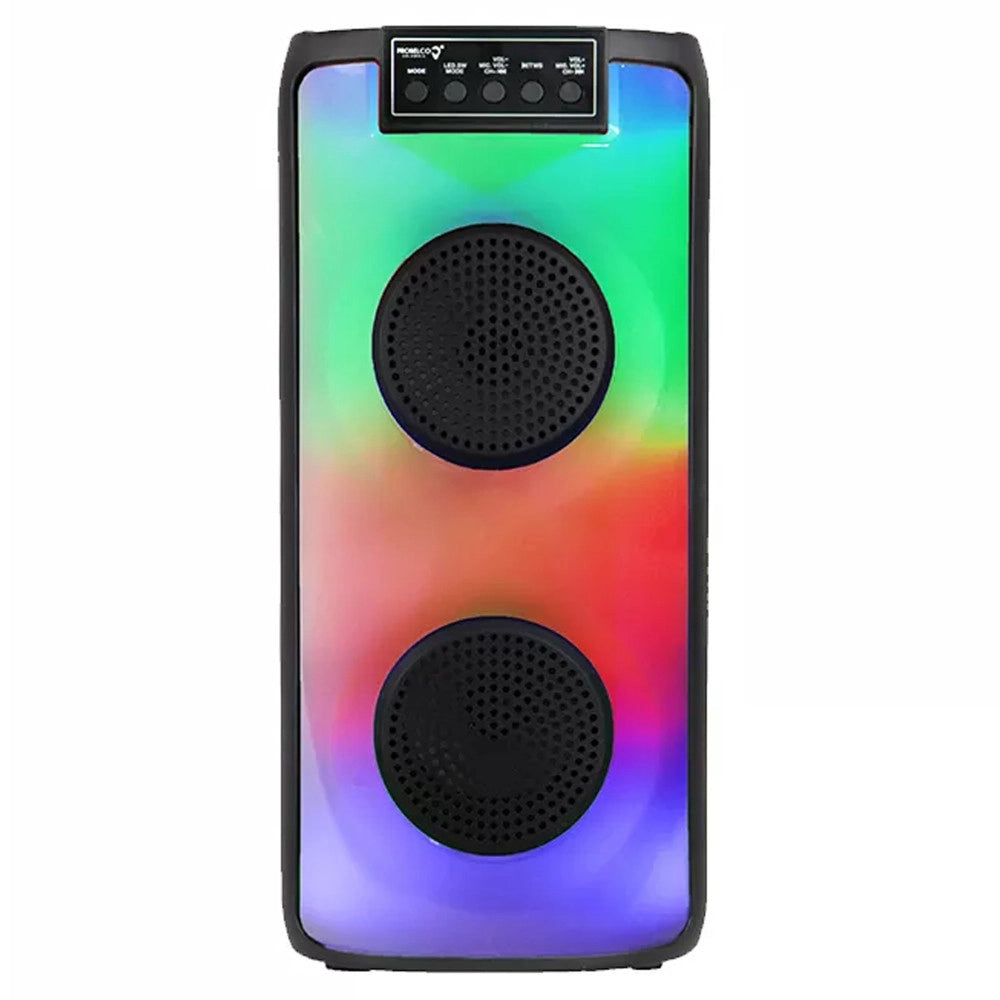 Trade Shop - Cassa Altoparlante Speaker Con Microfono Per Karaoke Giochi Luce Led Usb Aux 20w -