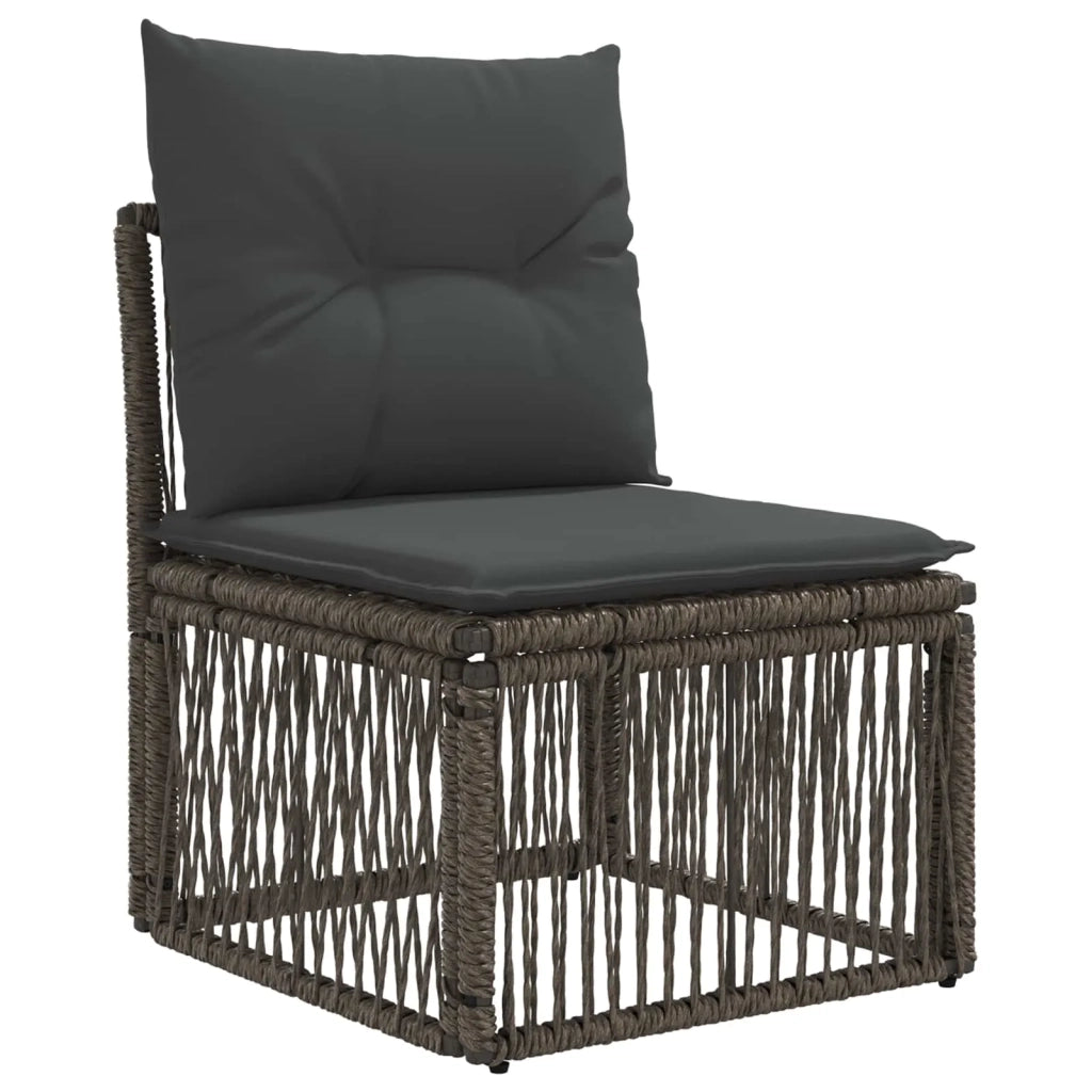 Set Divano da Giardino 9 pcs Grigio polyrattan 3435731