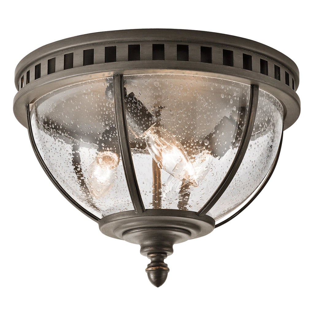 Plafoniera esterna Kichler Halleron bronzo 3xE14 40W