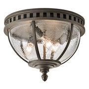 Plafoniera esterna Kichler Halleron bronzo 3xE14 40W