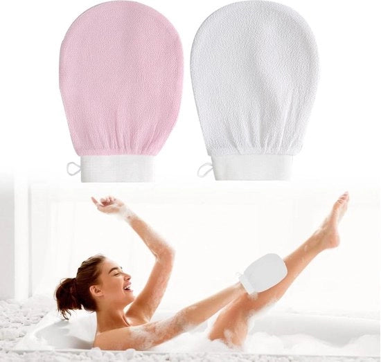 Manicure a mano - Guanti esfolianti per la doccia - Unisex - 2 pezzi.