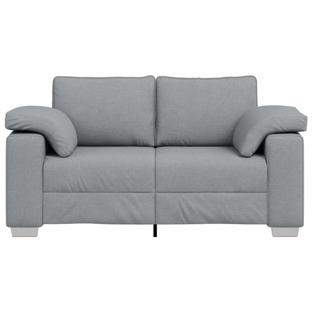 Divano a due posti Grigio chiaro 160 cm Tessuto 4105217