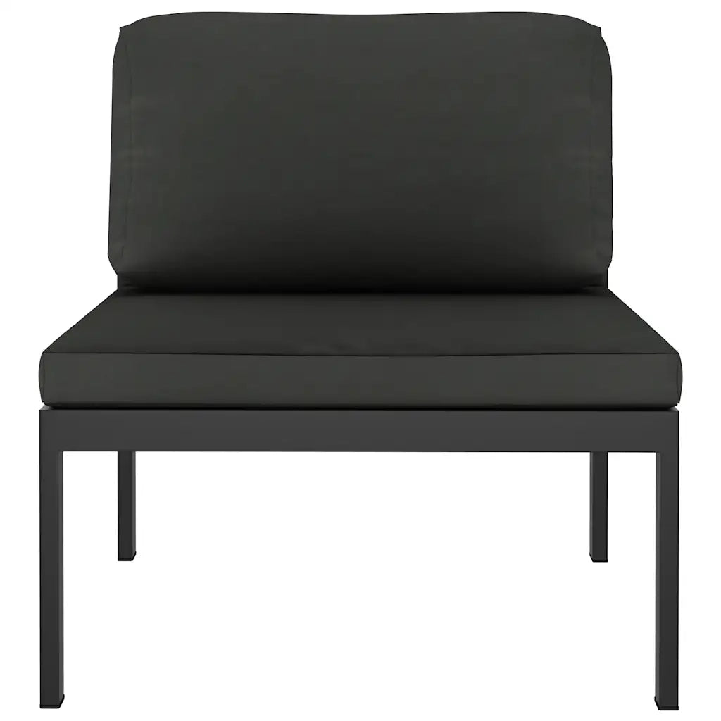 Divano Centrale Modulare 1 pz con Cuscini Alluminio Antracite 49240
