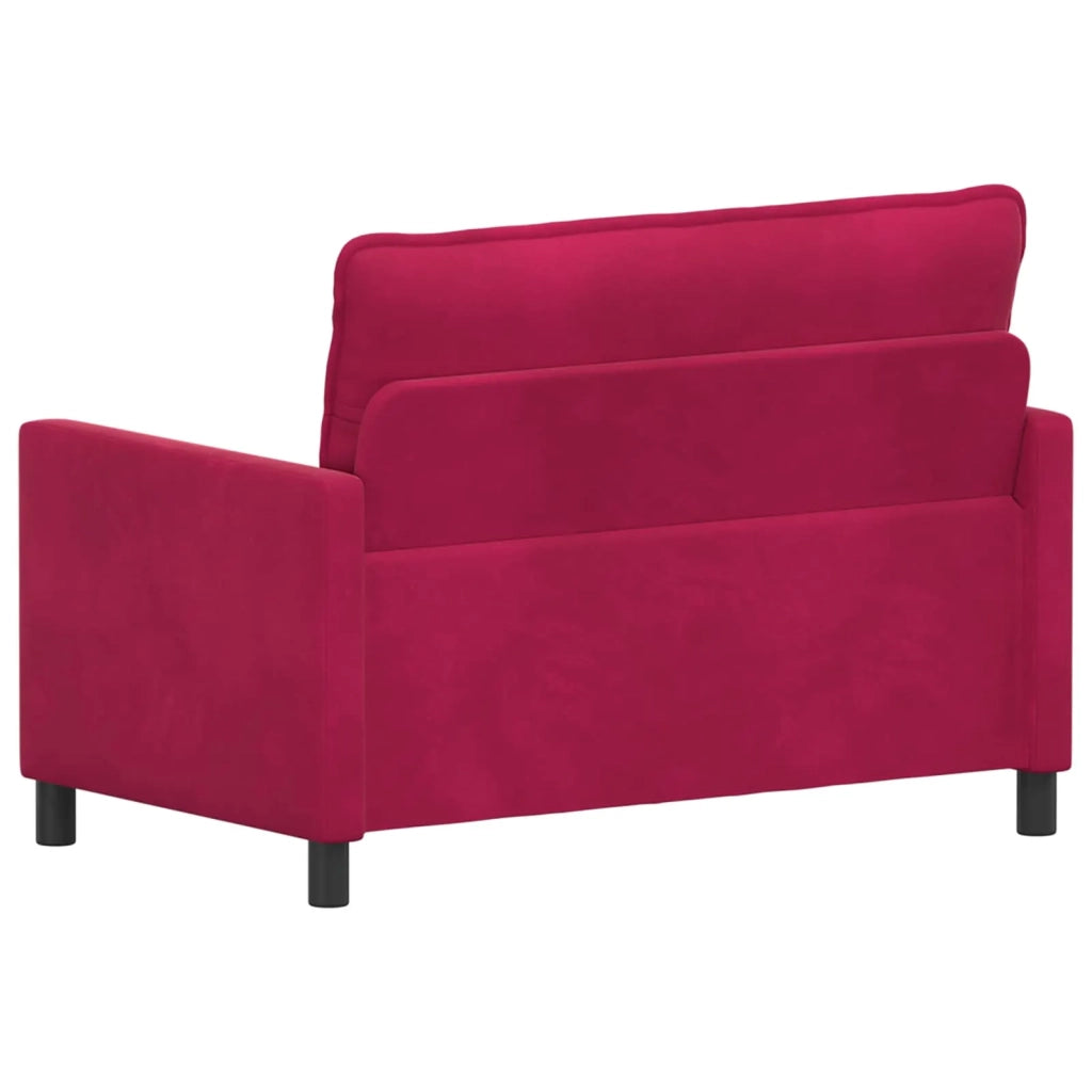 Divano Rosso Vino 126 x 81 x 87,5 cm Velluto 42028801