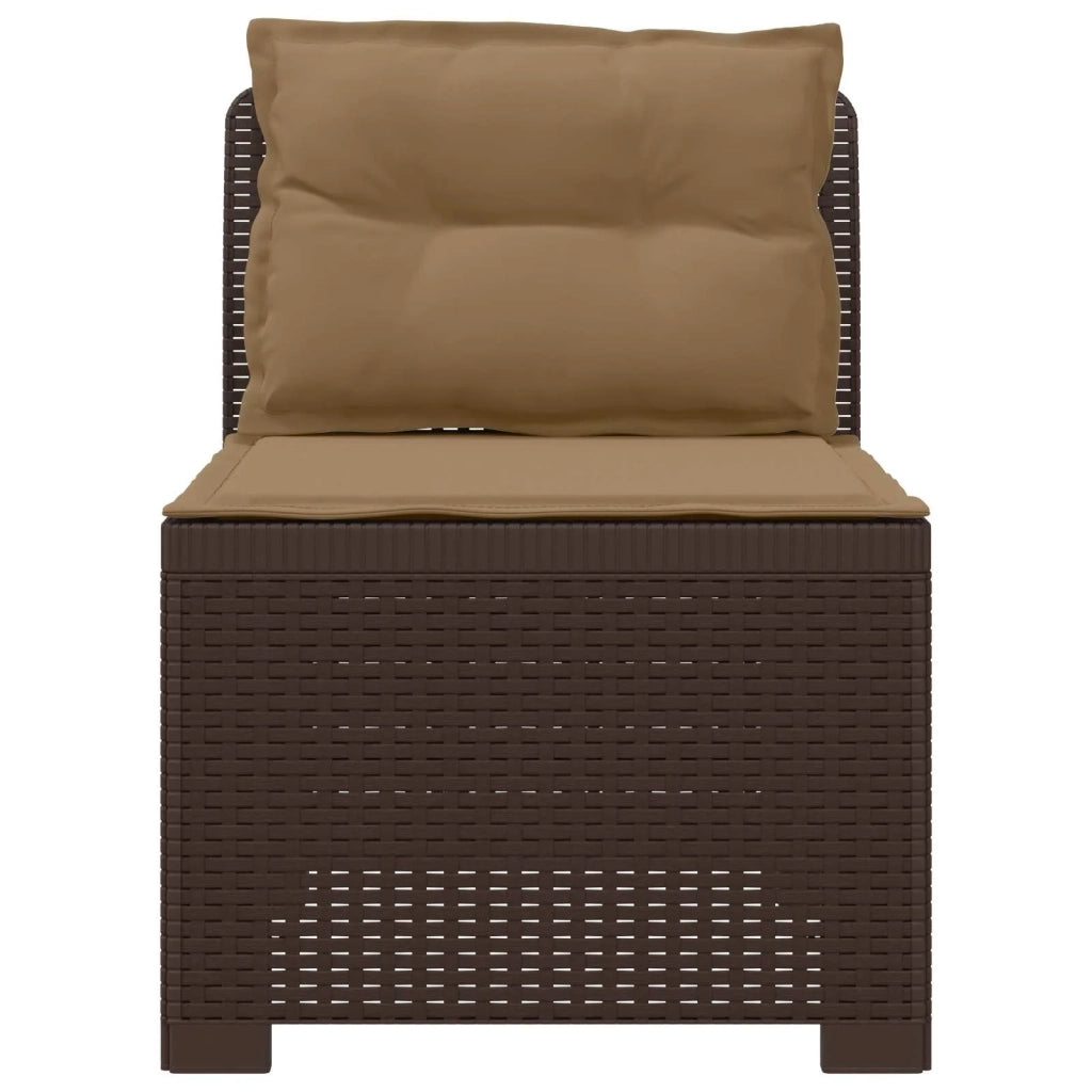 Divano da esterno-Divano da Giardino a 1 Posto con Cuscini Aspetto Rattan PP 537597