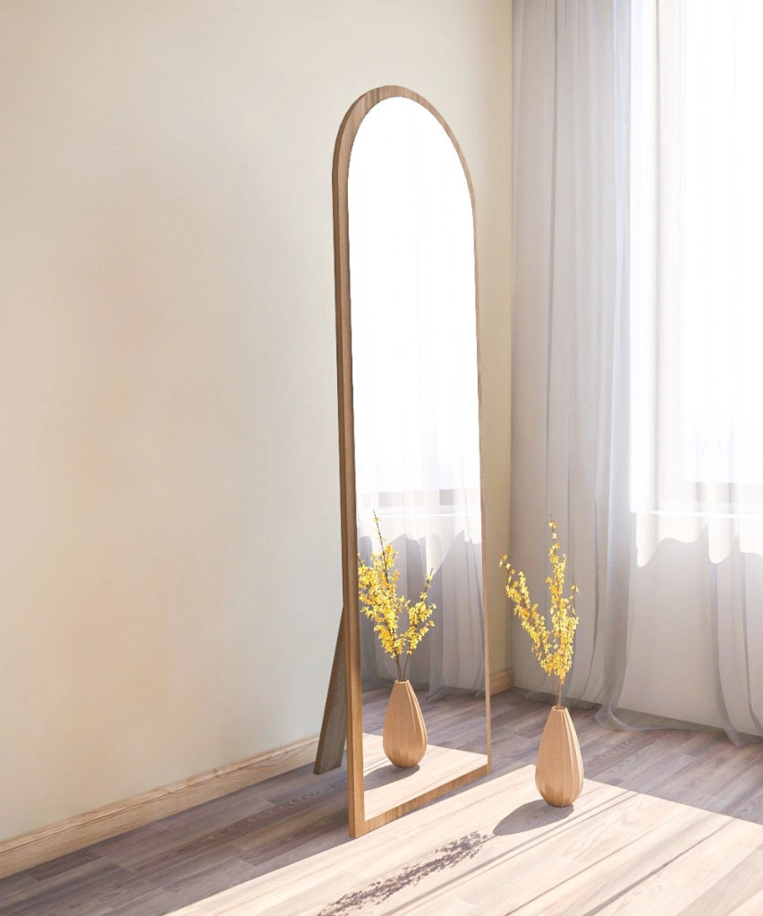 Specchio in legno "Emma" - 50 x 160 cm - Marrone