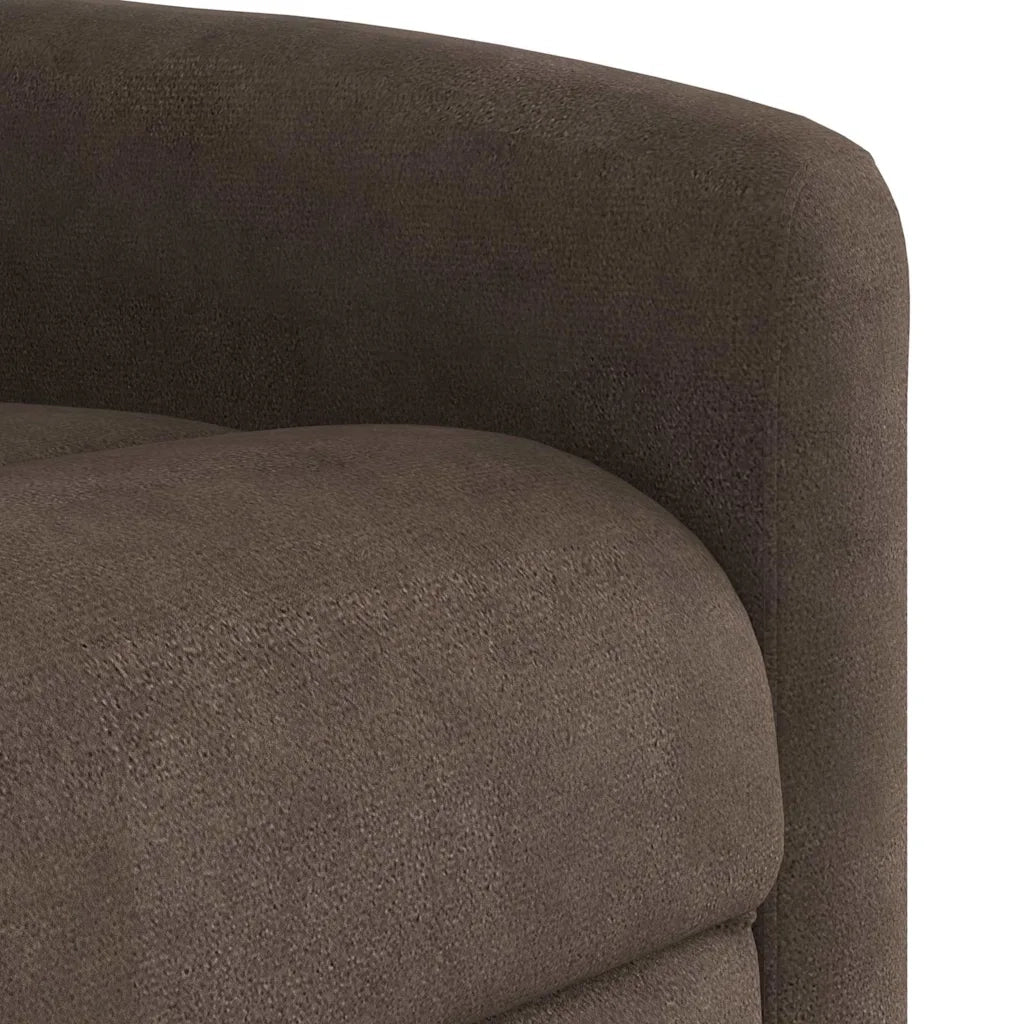 Poltrona Alzapersona Reclinante Massaggiante Marrone Microfibra 3303093