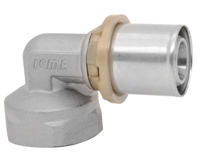 RACCORDO CURVO FEMMINA PER TUBO MULTISTRATO A PRESSARE MODELLO SEMPITER 3/4 Ø26X3   ICMA  S.P.A.