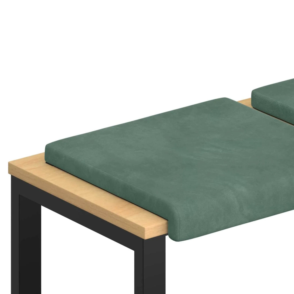 Cuscino per panchina 2 pcs Velluto Verde Mare Profondità 35 cm 42043032