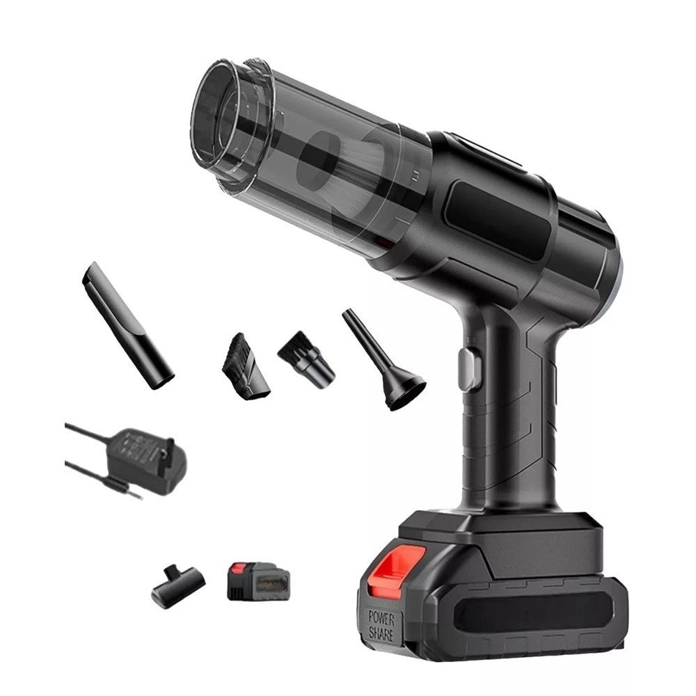 Trade Shop - Aspirapolvere Aspirabriciole Portatile Senza Fili Doppia Batteria 24v 07640 -