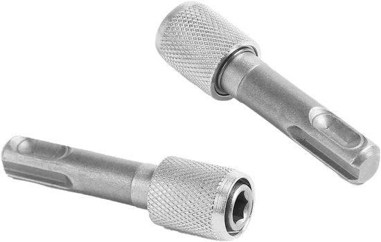 Adattatore SDS 2 pezzi per trapano a 6 facce - Robusto e duraturo - Per forature in terra e decorazione di interni - Applicazioni industriali - Trapano - Accessorio di alta qualità per lavori di foratura.