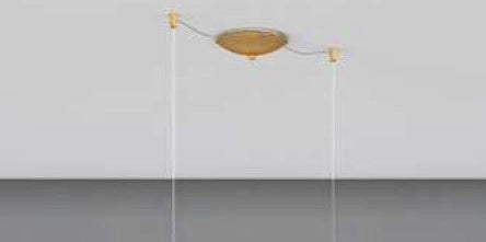 SOSP. OTTONE SAT. SPOSTABILE 2 LUCI VETRI (1 MEDIO AMBRA + 1 PICCOLO TRASPARENTE) 1155OS-S2 S MIX-TA