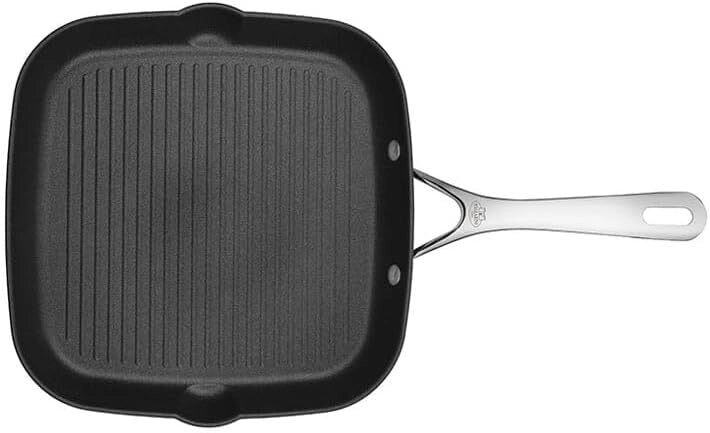 BALLARINI 75002-484 Alba Bistecchiera Antiaderente Rinforzata al Titanio con Fondo Induzione Diametro 28 cm colore Nero