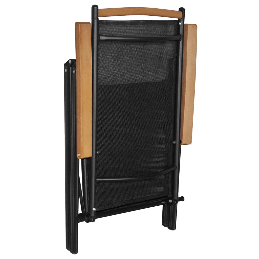 Set da Pranzo da Giardino 5 pz in Alluminio Nero 3070628