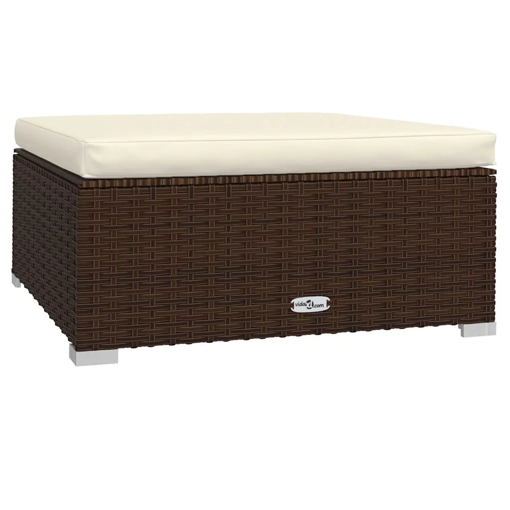 Set Divani da Giardino 4 pz con Cuscini in Polyrattan Marrone 3101642