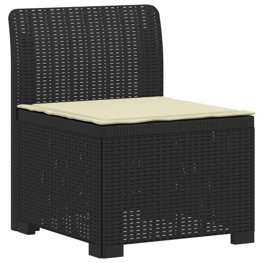 Divano da esterno-Divano da Giardino 3 posti con cuscini in look rattan PP 466168