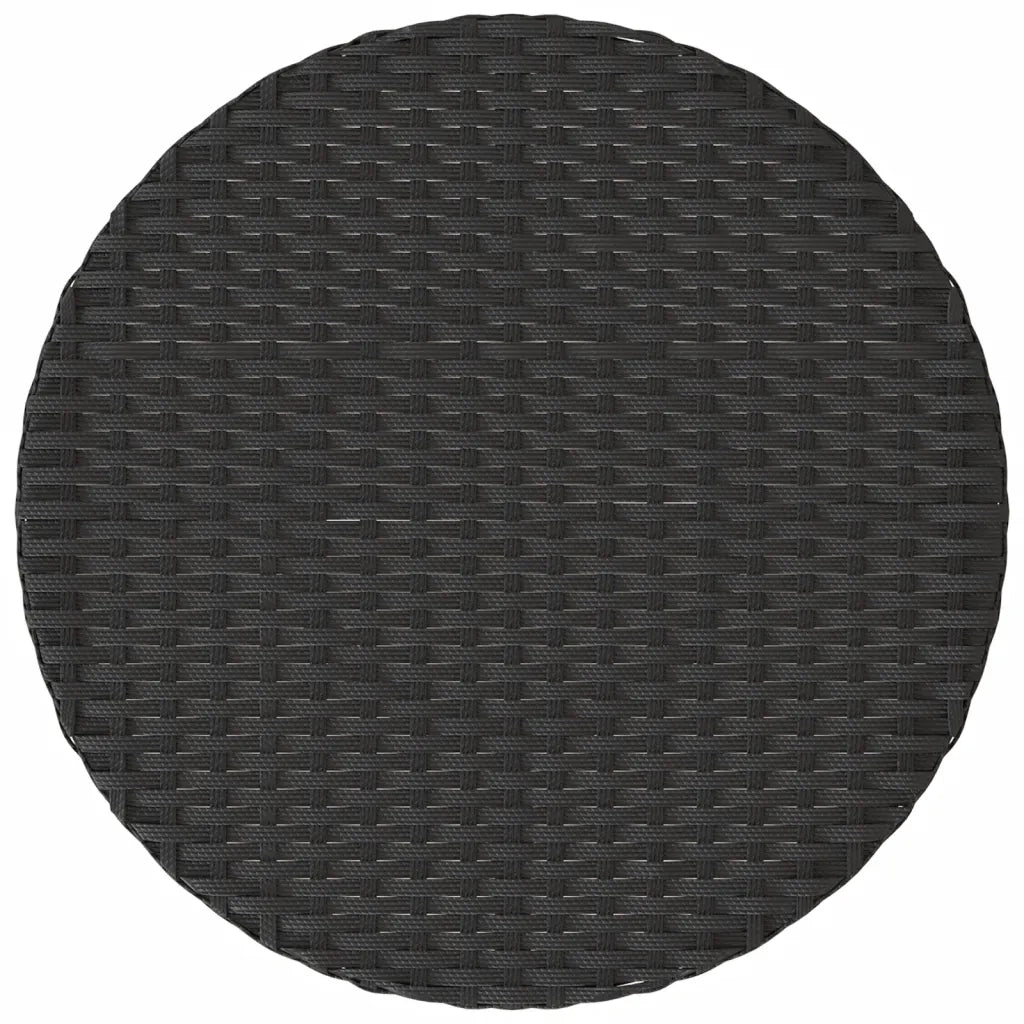 Set da Bistrò 3 pz con Cuscini Nero in Polyrattan 365177