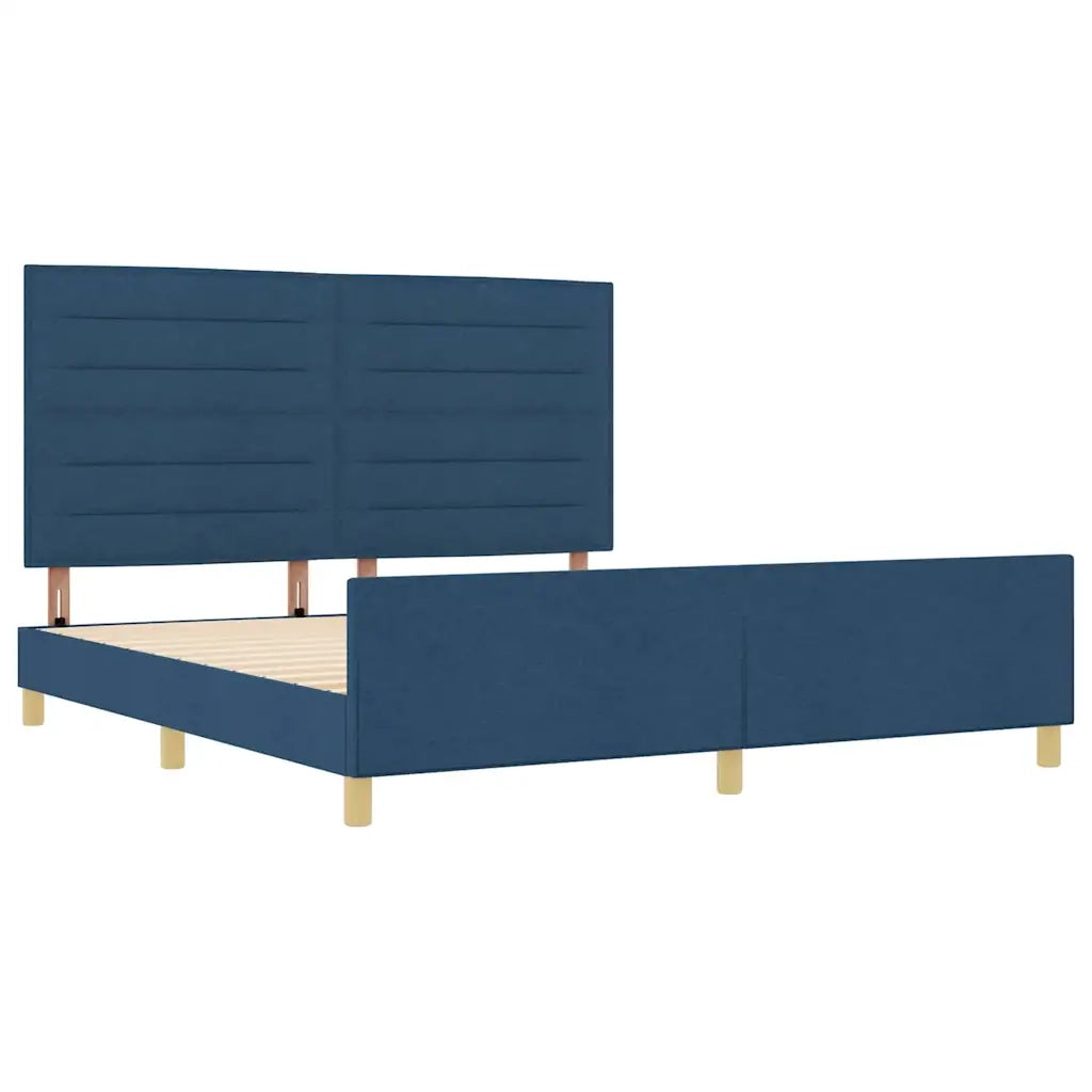 Struttura del letto con testiera Blu 180 x 200 cm Tessuto 3344675