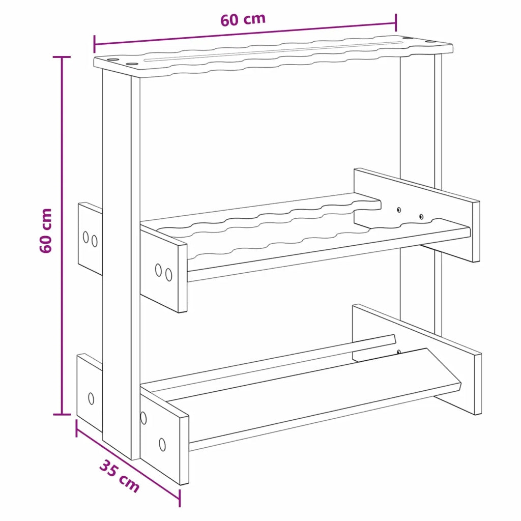 Supporto per stecche da biliardo Legno ingegnerizzato Sonoma 3429736