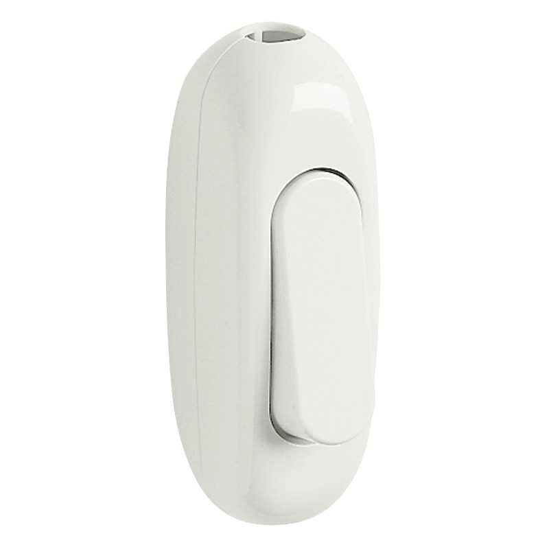 00113.B Deviatore Tasto a Bilanciere Bianco 1P 2[16]A