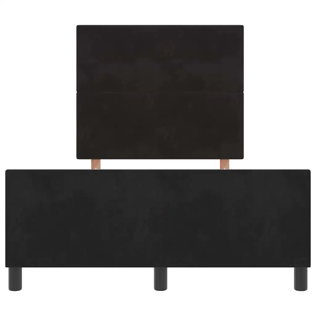 Letto a molle con testiera Nero 120 x 190 cm Velluto 3344929