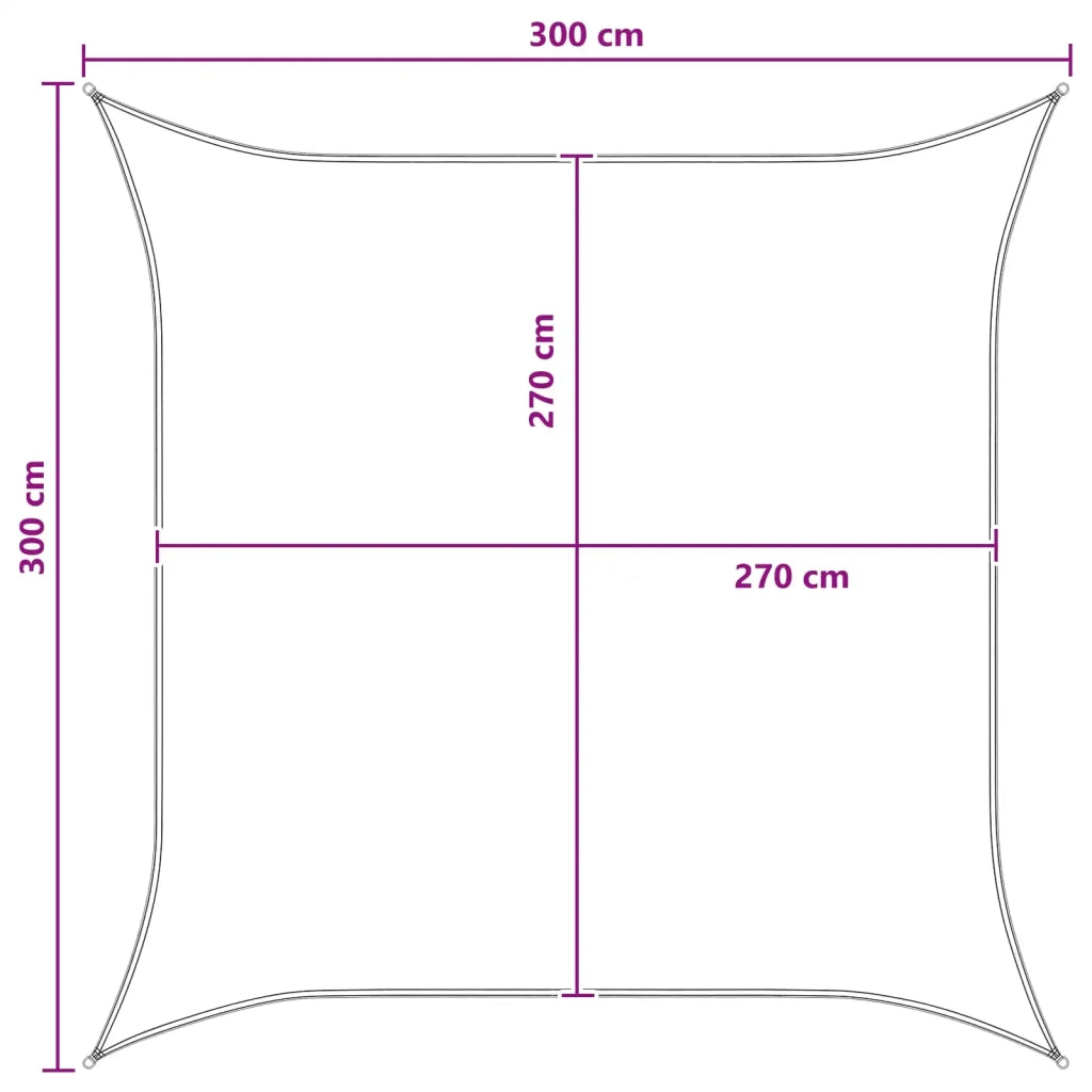 Telo Ombra Giallo e Bianco 3 x 3 m HDPE 42032809