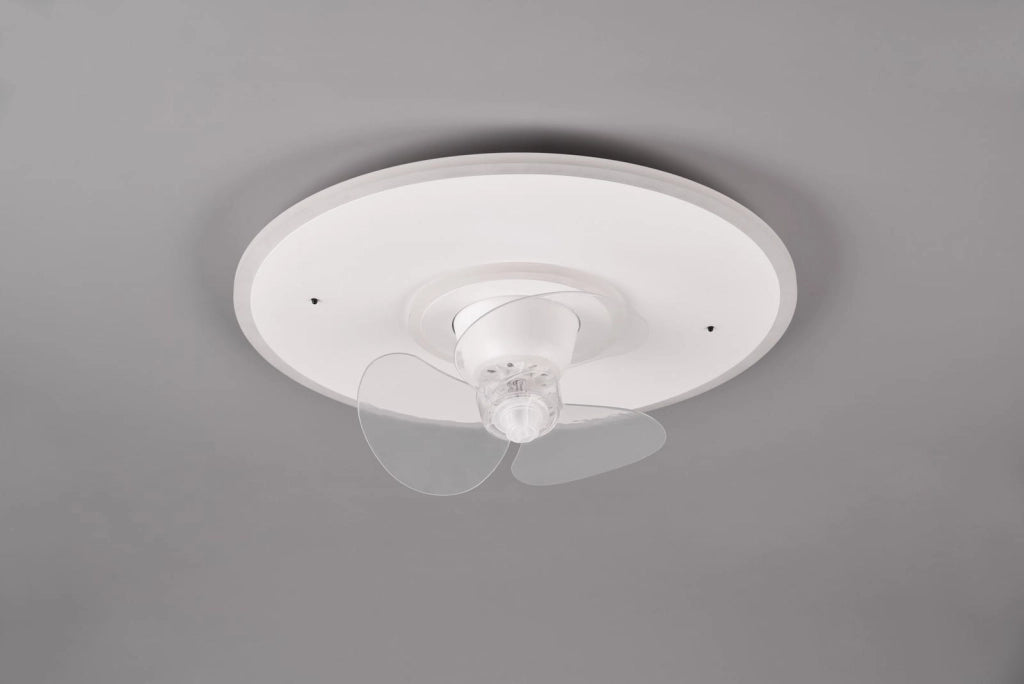 Plafoniera ventilatore LED 30W telecomando NYBRO bianca