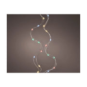 Micro Led luce fissa argento/m.color 495cm 100L a batteria