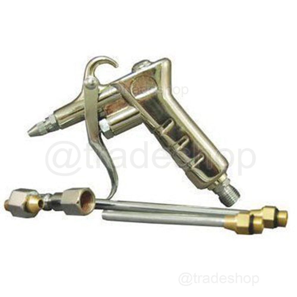 Trade Shop - Kit Set Pistola Per Compressore Soffiaggio Aria Con Accessori 5 Pezzi -