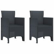 Sedia da Giardino 2 pcs Antracite 53 x 49 x 85 cm Polipropilene 847448