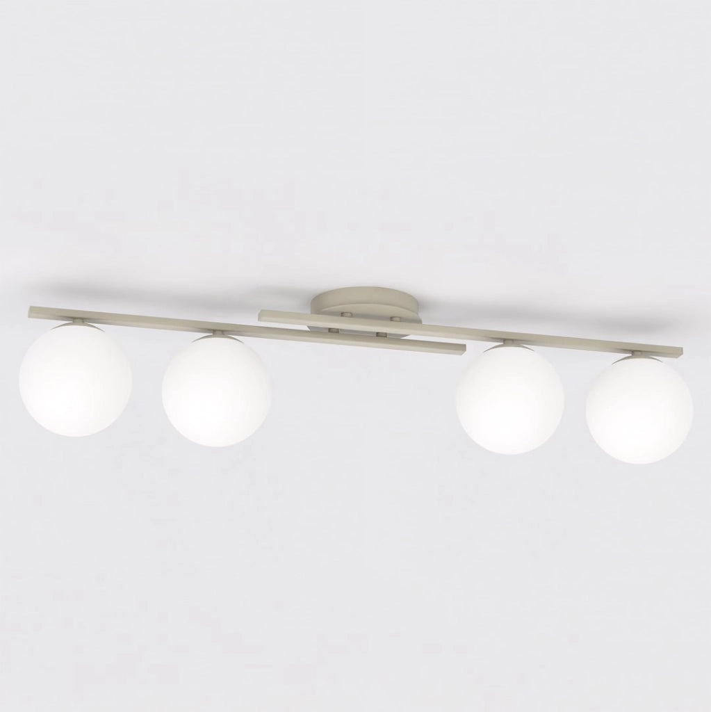 Plafoniera KAIRO 4xE14 sfere beige-bianca Emibig