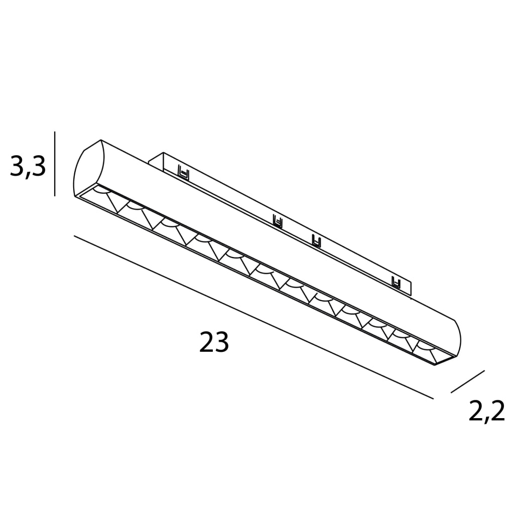 Faretto binario lineare 1F nero 12W 2700-5000K Zigbee Maxlight