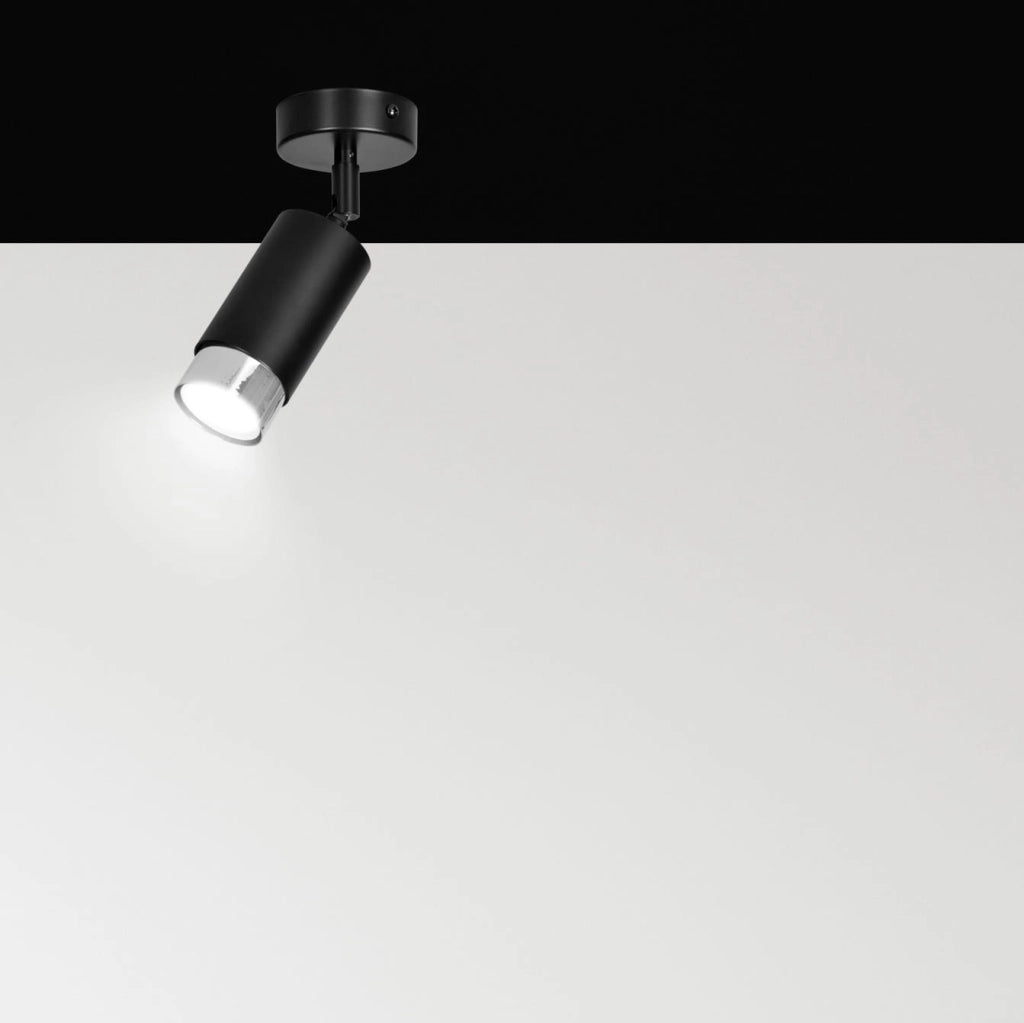 Plafoniera spot Emibig Hiro 1xGU10 nero cromo 19cm